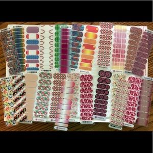Assortment of half sheet Jamberry Nail Wraps